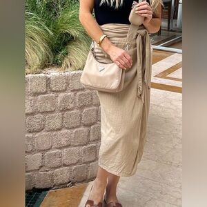 Tan Wrap Skirt
